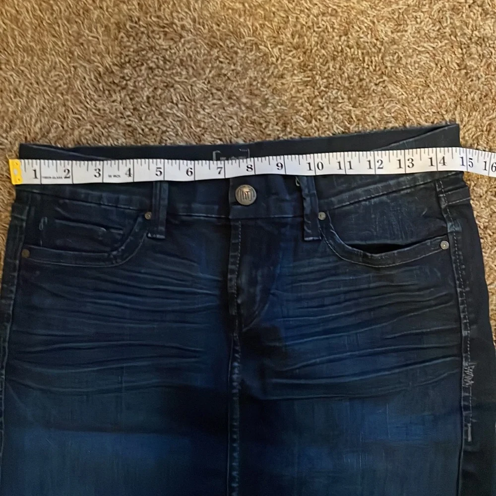 !It Denim Dark Blue Jean Denim Mini Skirt Size 26 - Picture 10 of 11